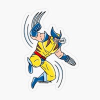 wolverine jumping sticker