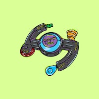 a cartoon image of a toy steering wheel