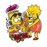 the simpsons playing the saxophone